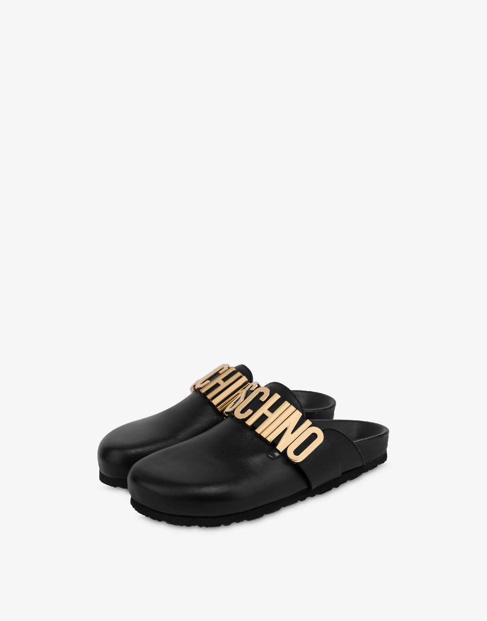 Love Moschino Sabot in vitello Lettering Logo