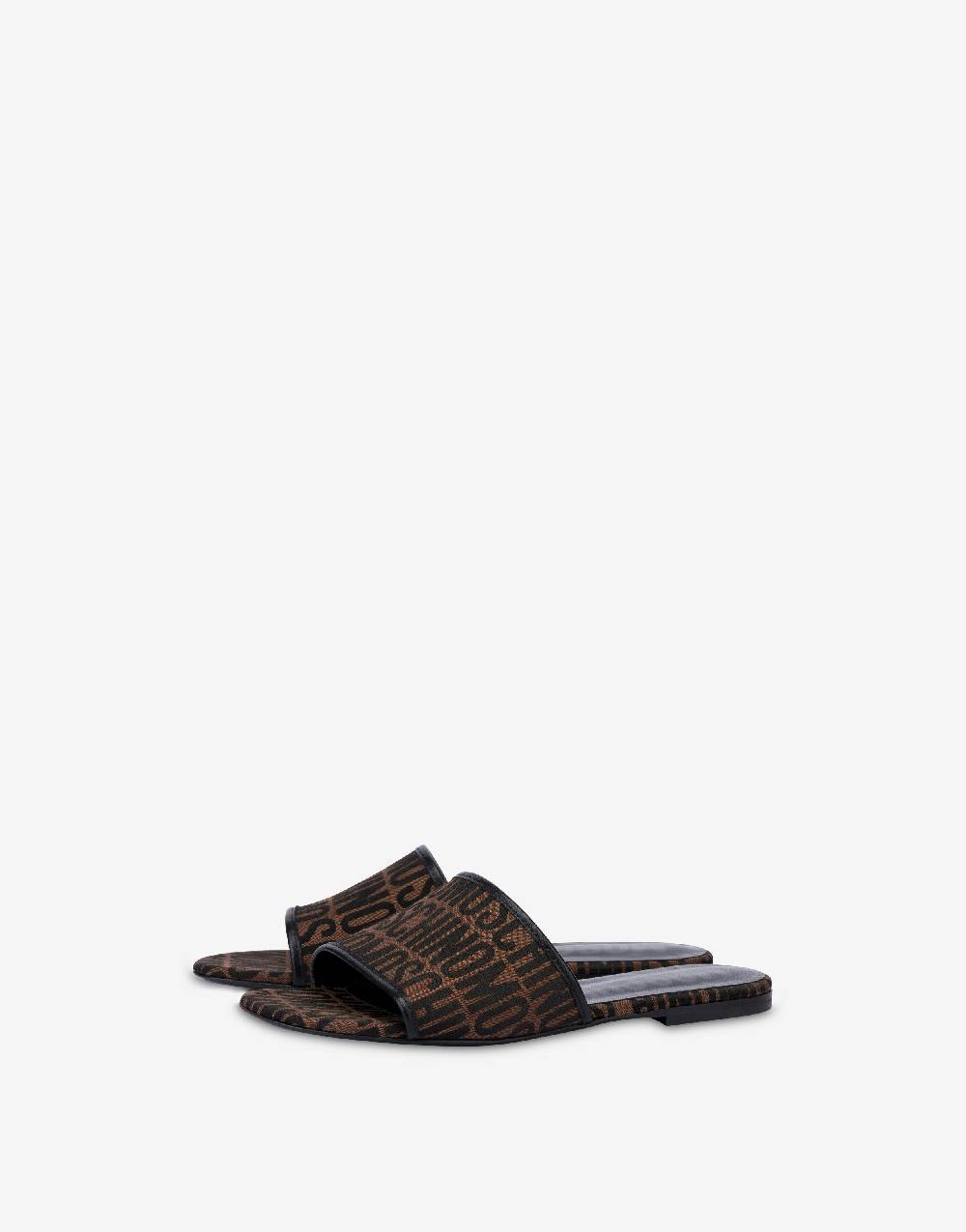 Love Moschino Sandali flat in nylon Allover Logo