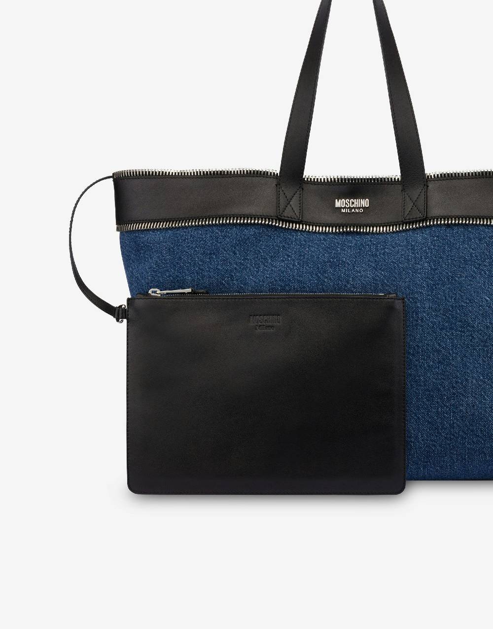 Love Moschino Shopper In Denim Moschino Rider