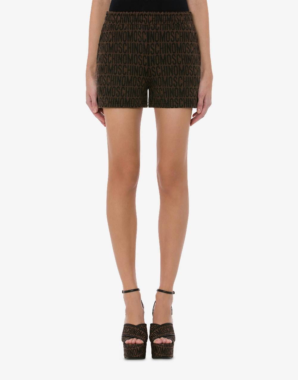 Love Moschino Shorts In Felpa Allover Logo