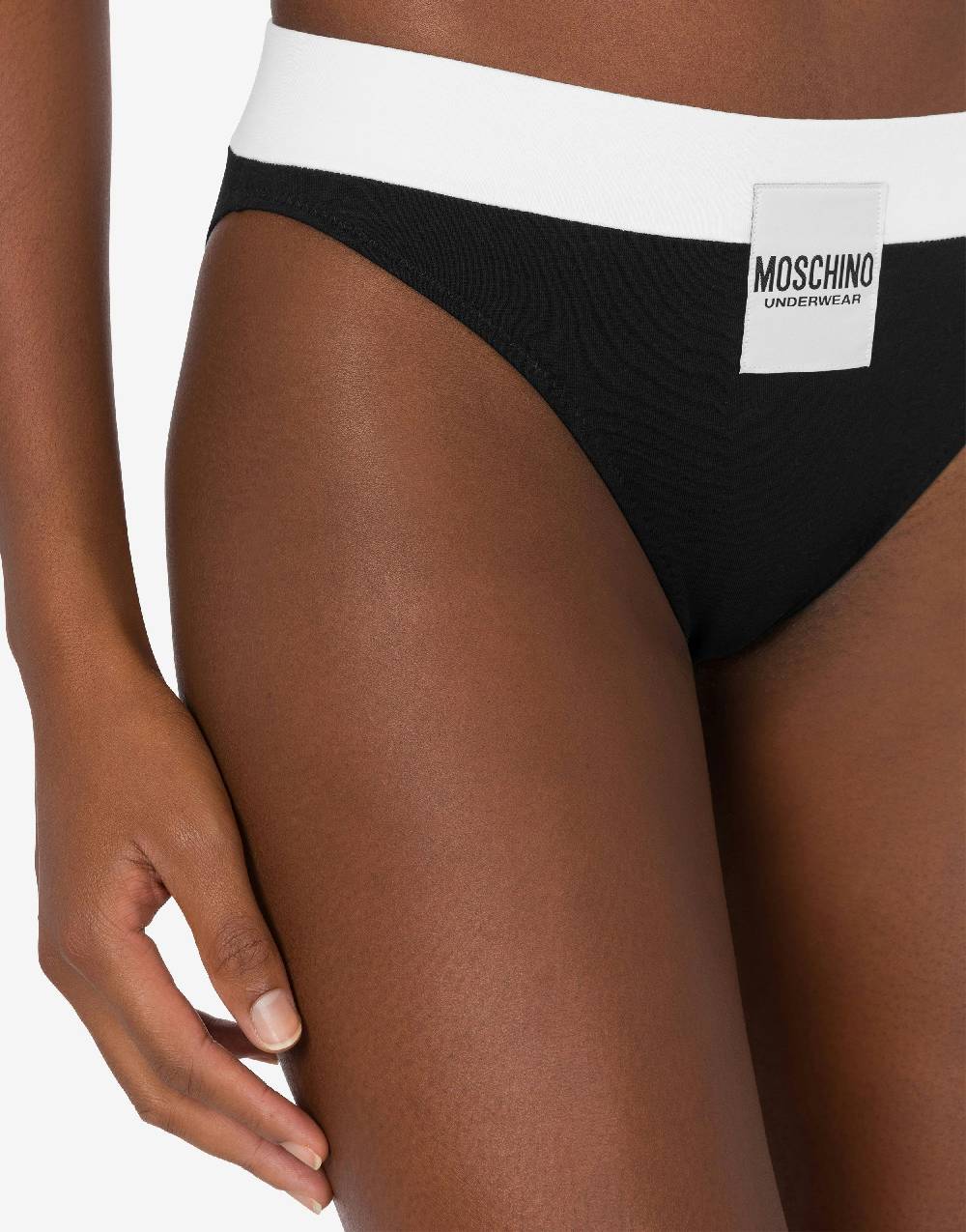 Love Moschino Slip In Comfort Jersey Logo Label