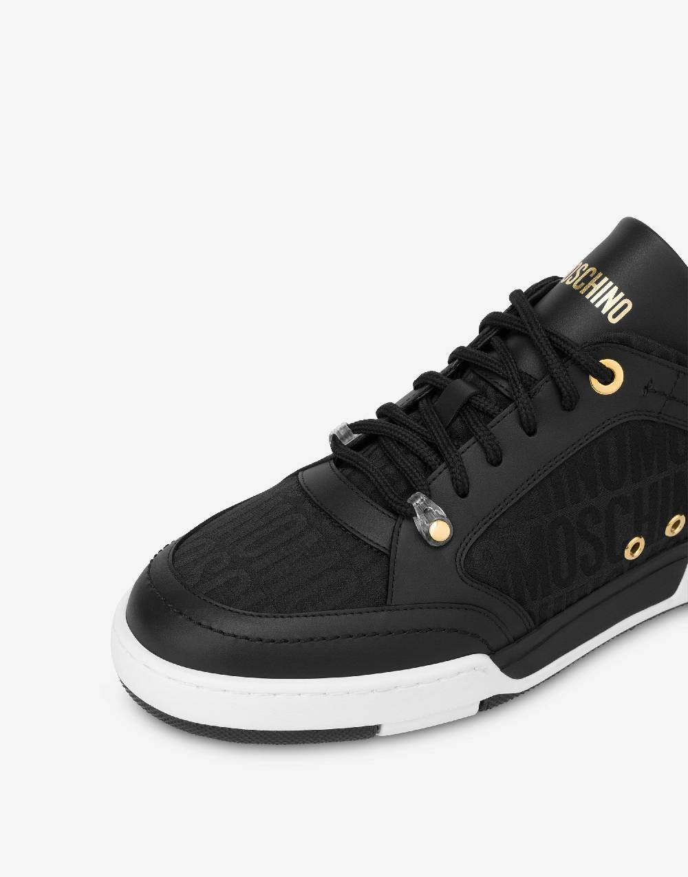 Love Moschino Sneakers In Nylon Allover Logo