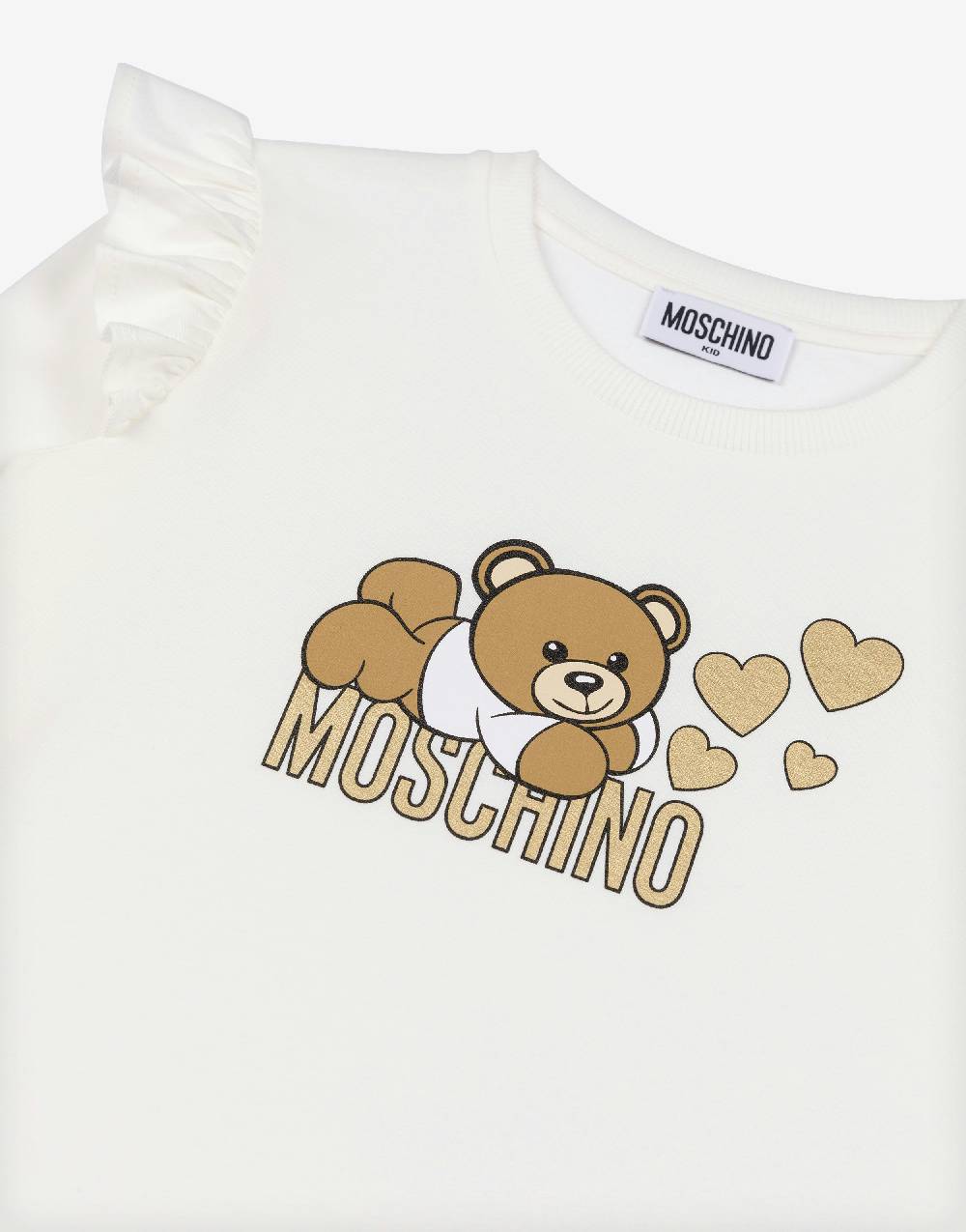 Love Moschino T-shirt Con Ruches Lovely Teddy Bear