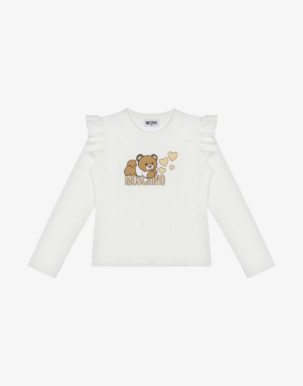 Love Moschino T-shirt con ruches Lovely Teddy Bear