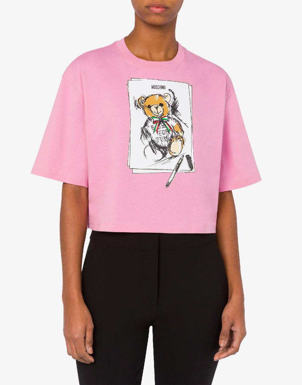 Love Moschino T-shirt Cropped Moschino Teddy Bear