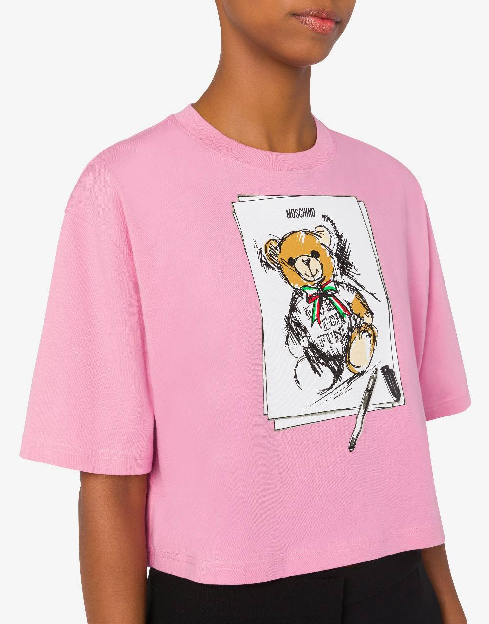 Love Moschino T-shirt Cropped Moschino Teddy Bear