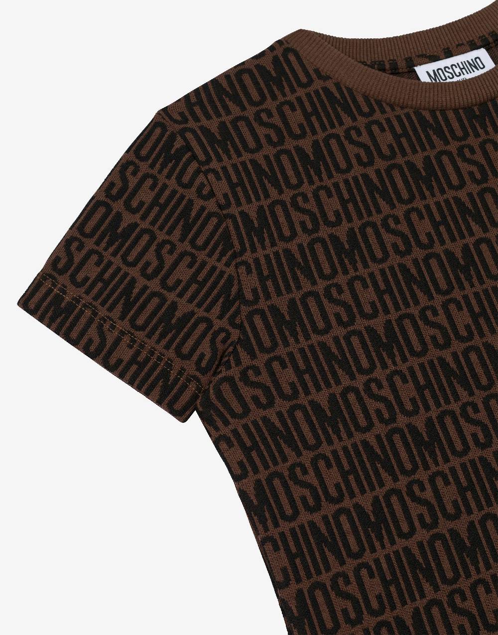 Love Moschino T-shirt In Jersey Allover Logo