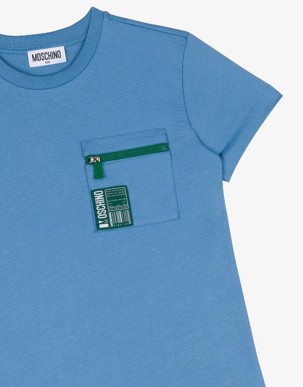 Love Moschino T-shirt In Jersey Barcode Patch