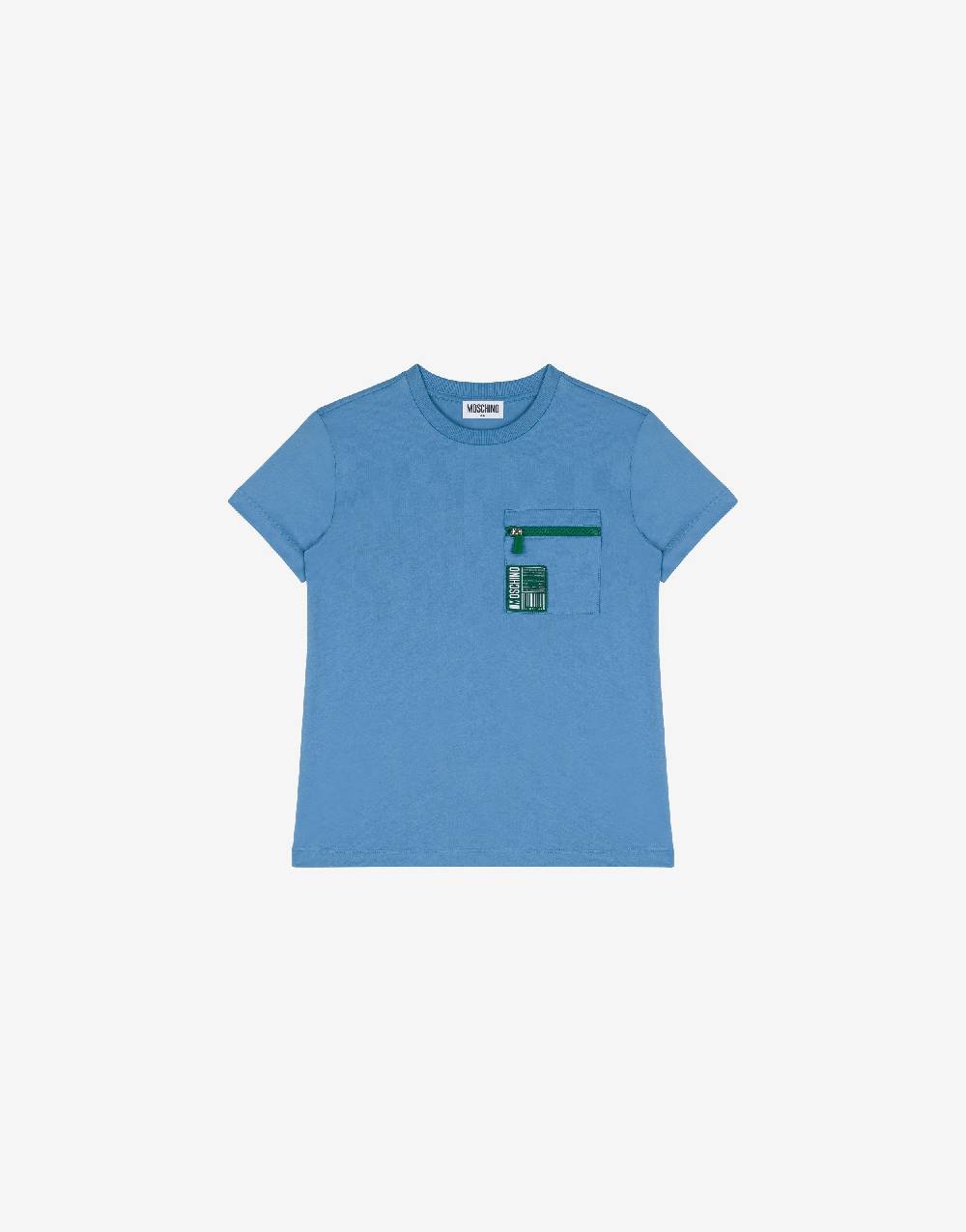 Love Moschino T-shirt in jersey Barcode Patch