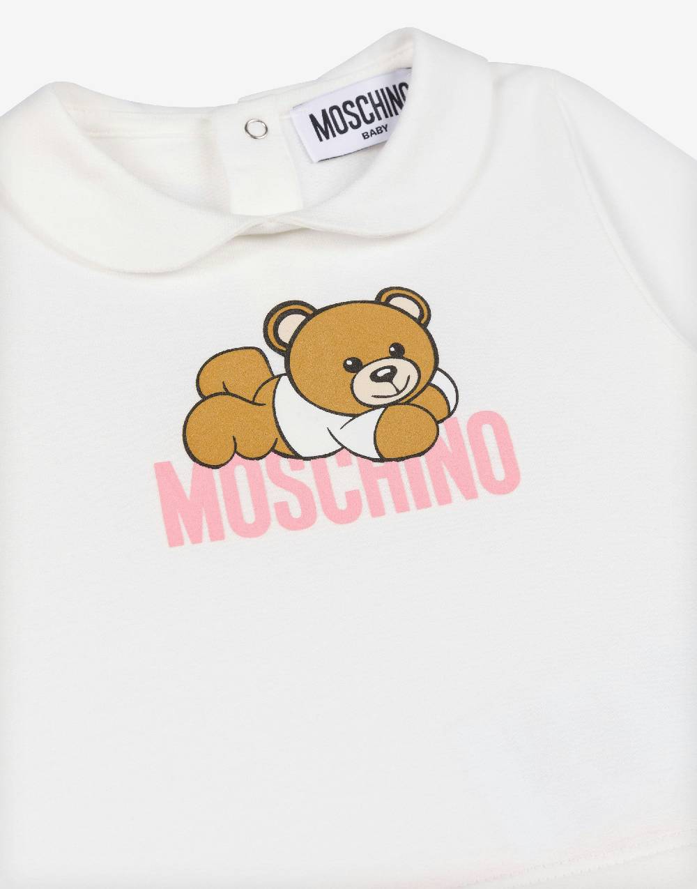Love Moschino Tutina In Cotone Organico Teddy Logo