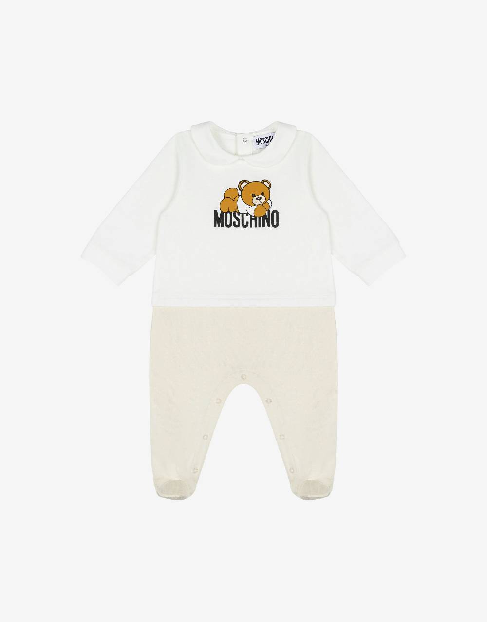 Love Moschino Tutina in cotone organico Teddy Logo