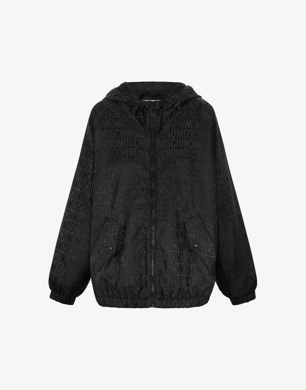 Love Moschino Windbreaker in nylon Allover Logo