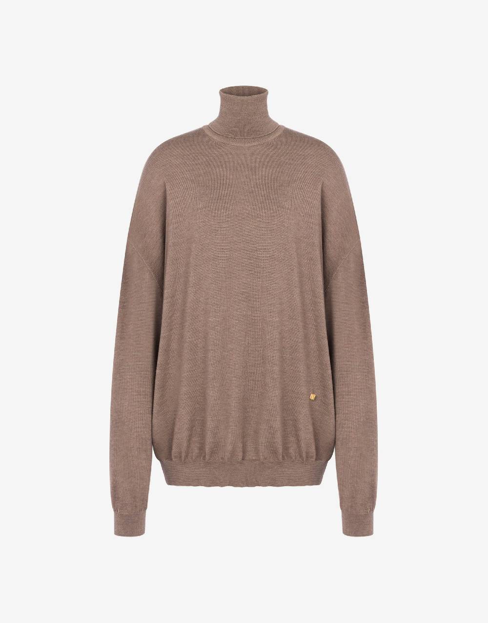 Love Moschino Maglia con collo alto in lana Golden M