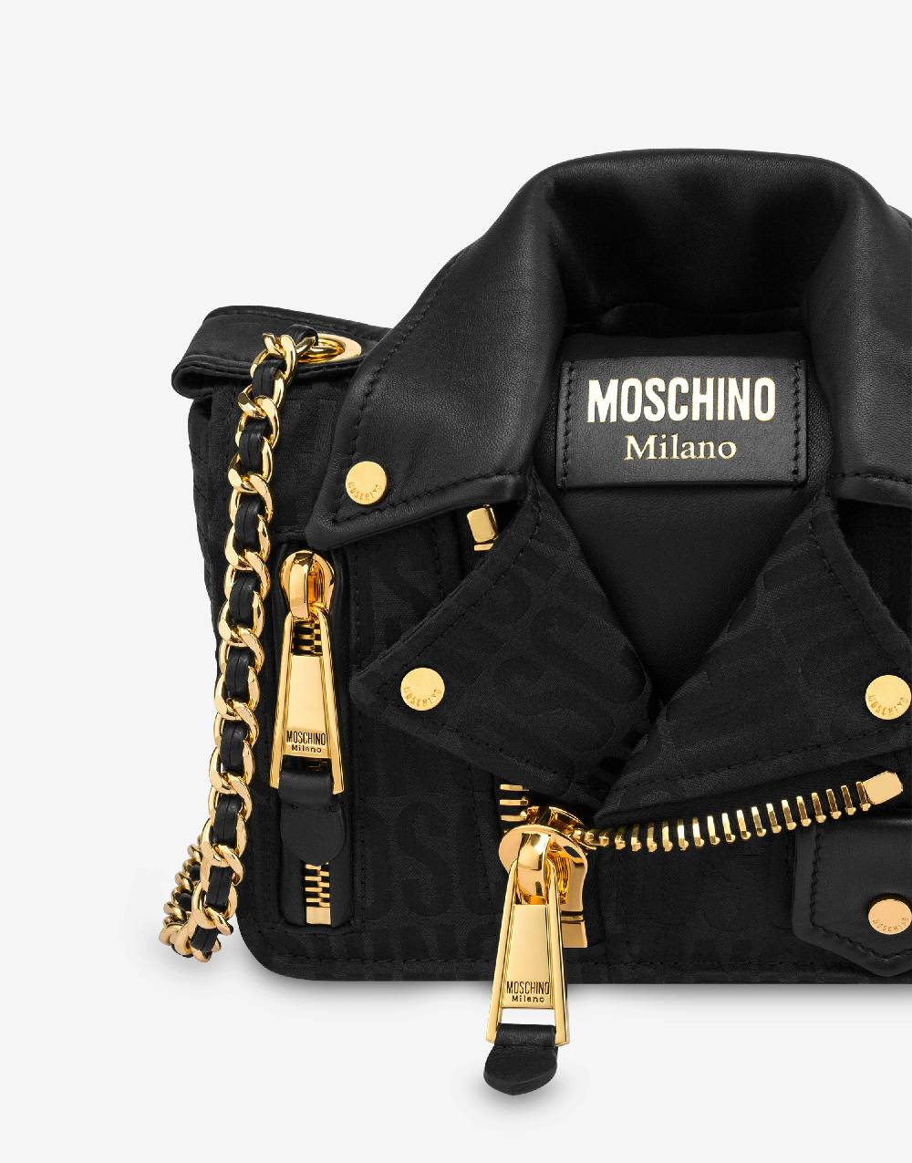 Love Moschino Moschino Biker Bag In Nylon Allover Logo