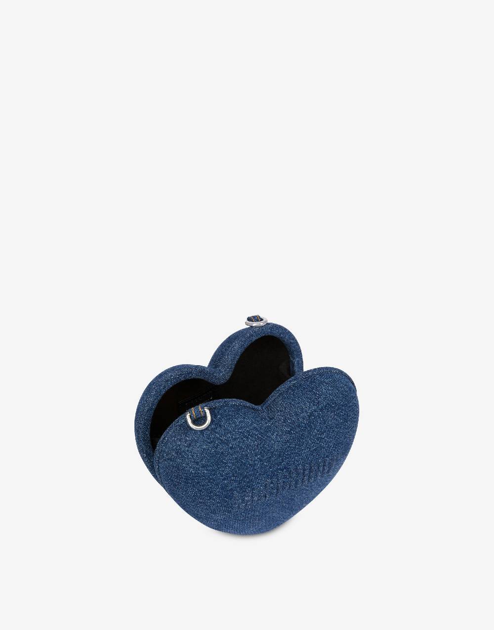Love Moschino Moschino Heartbeat Bag In Denim Con Logo