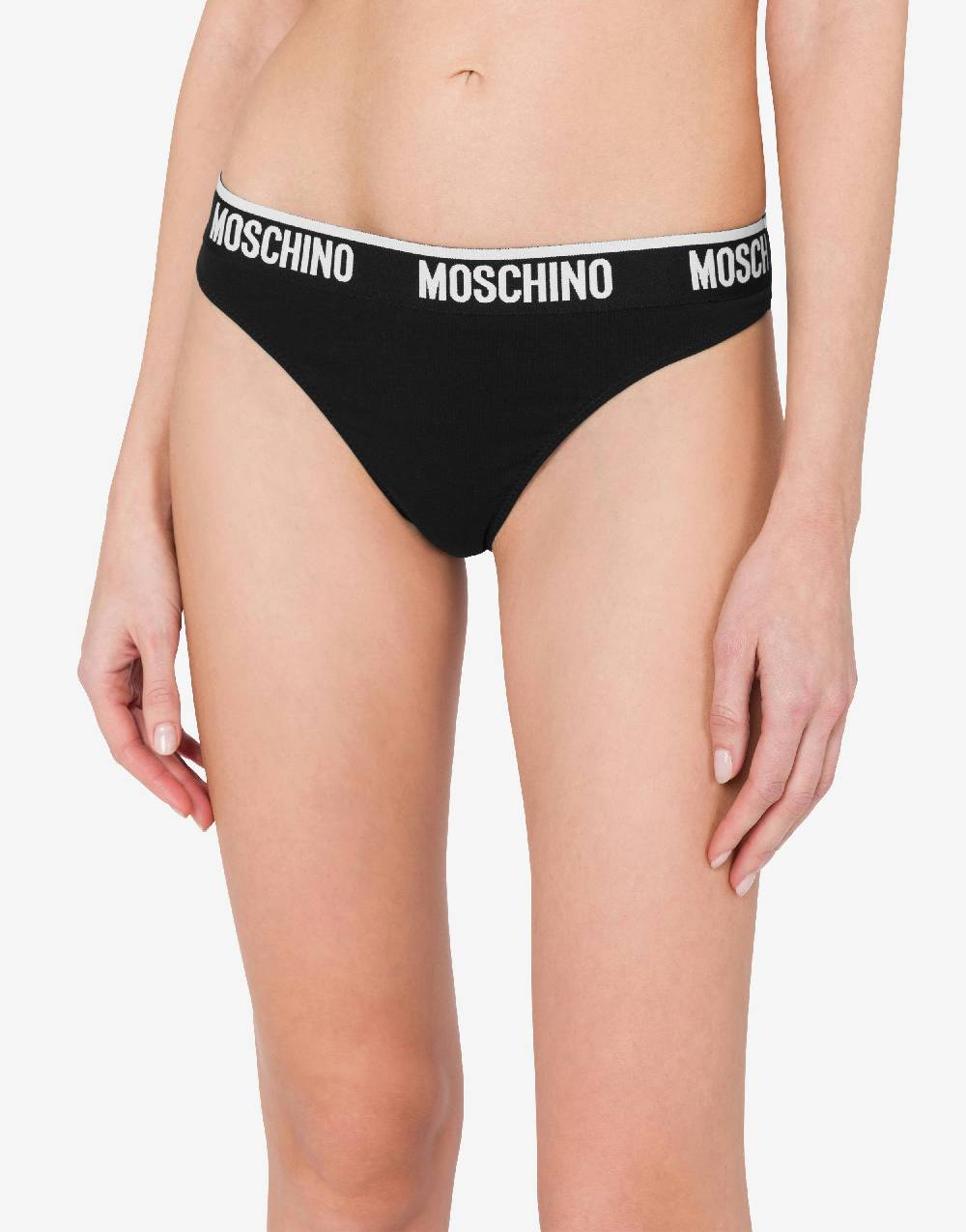 Love Moschino Perizoma In Jersey Stretch Elastic Logo Band
