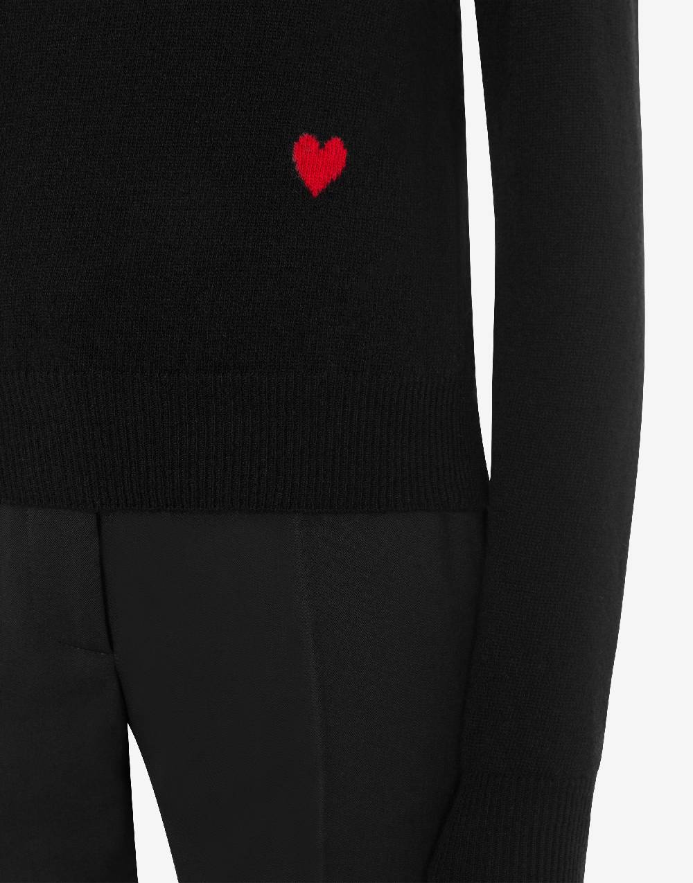 Love Moschino Pullover In Lana E Cashmere Red Heart