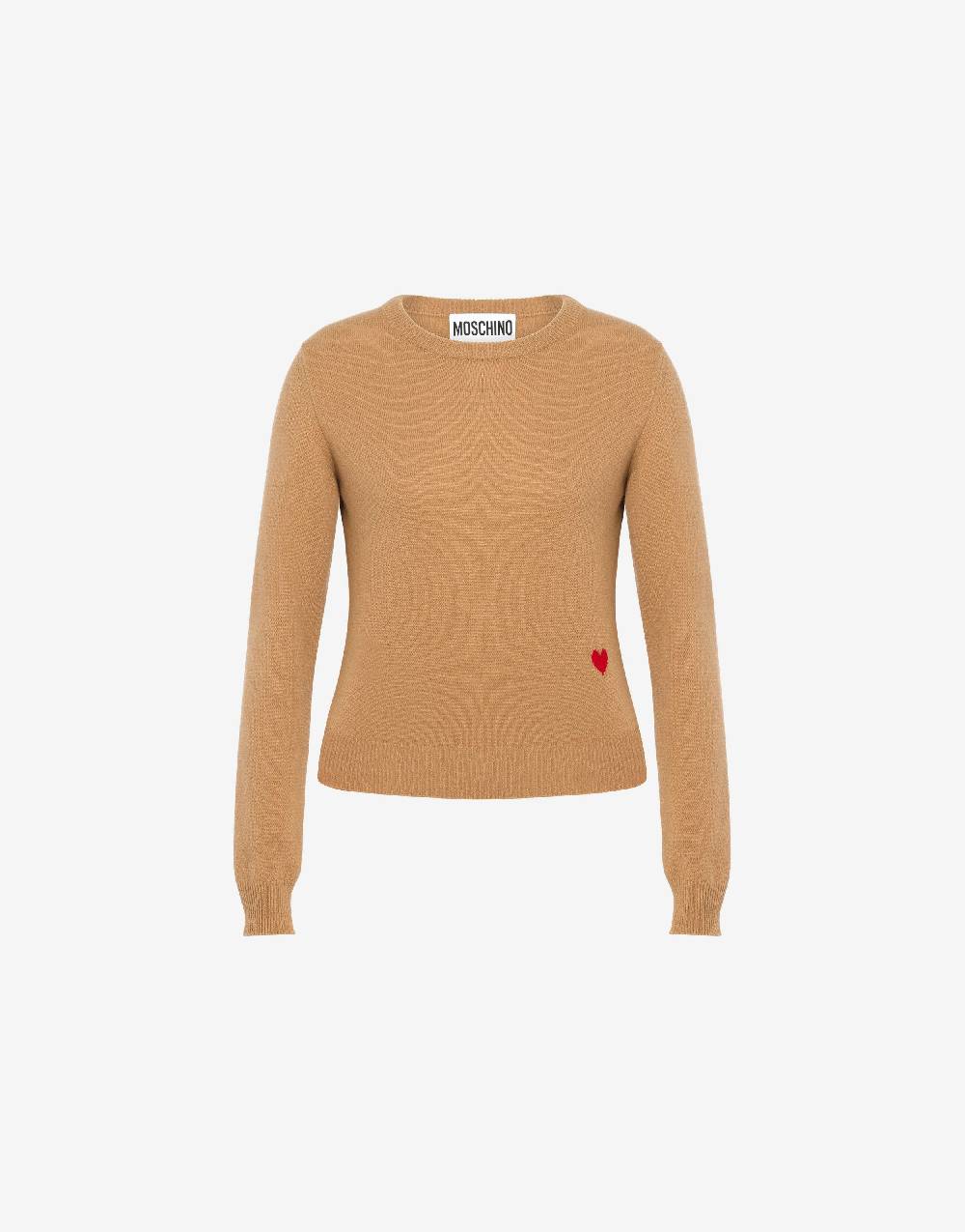 Love Moschino Pullover in lana e cashmere Red Heart