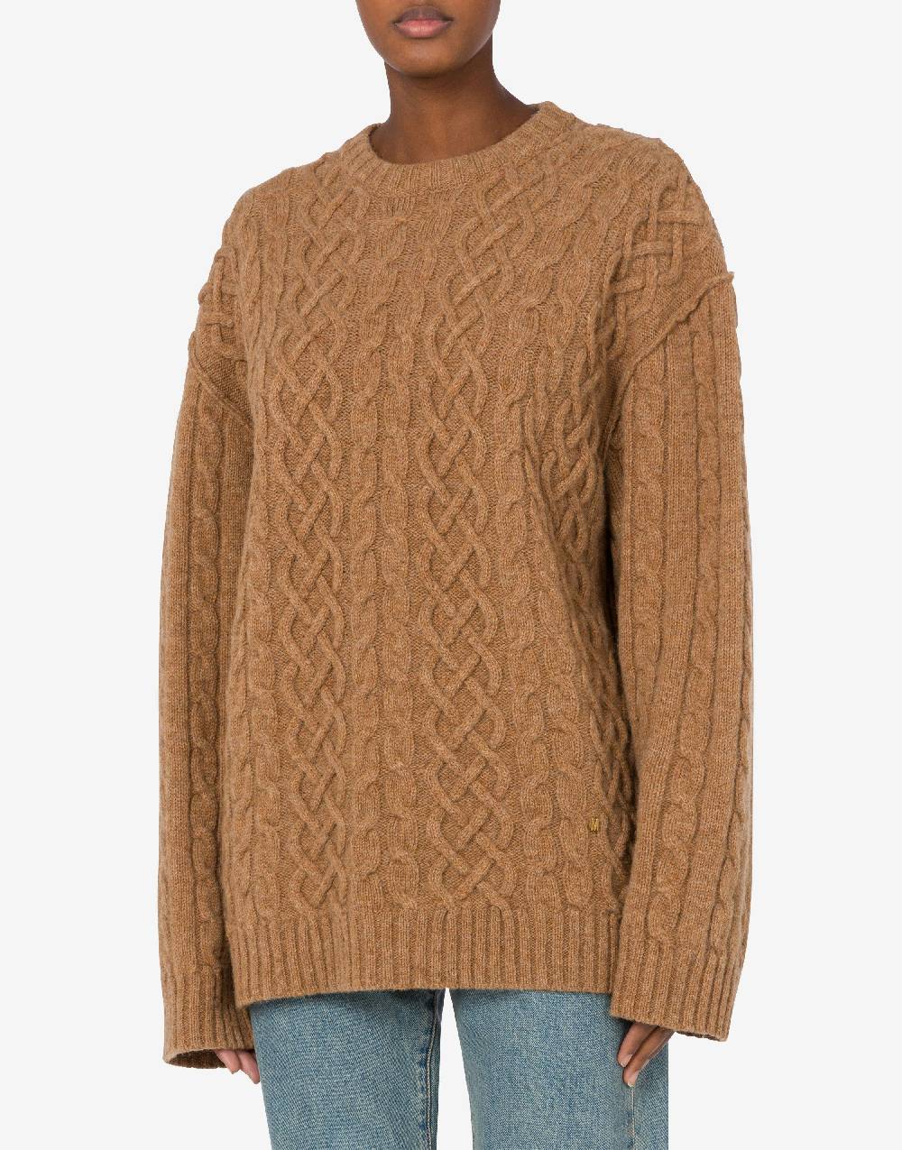 Love Moschino Pullover Oversize In Shetland Golden M