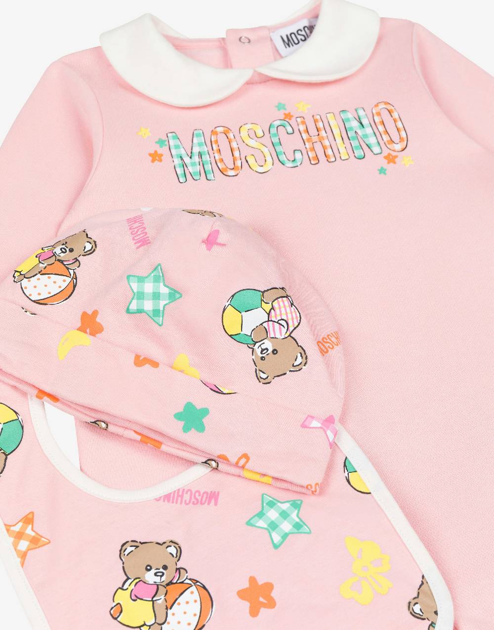 Love Moschino Set Tutina, Cappello E Bavaglino Baby Teddy Bear