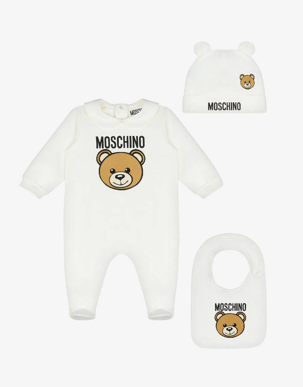 Love Moschino Set tutina, cappello e bavaglino Teddy Print