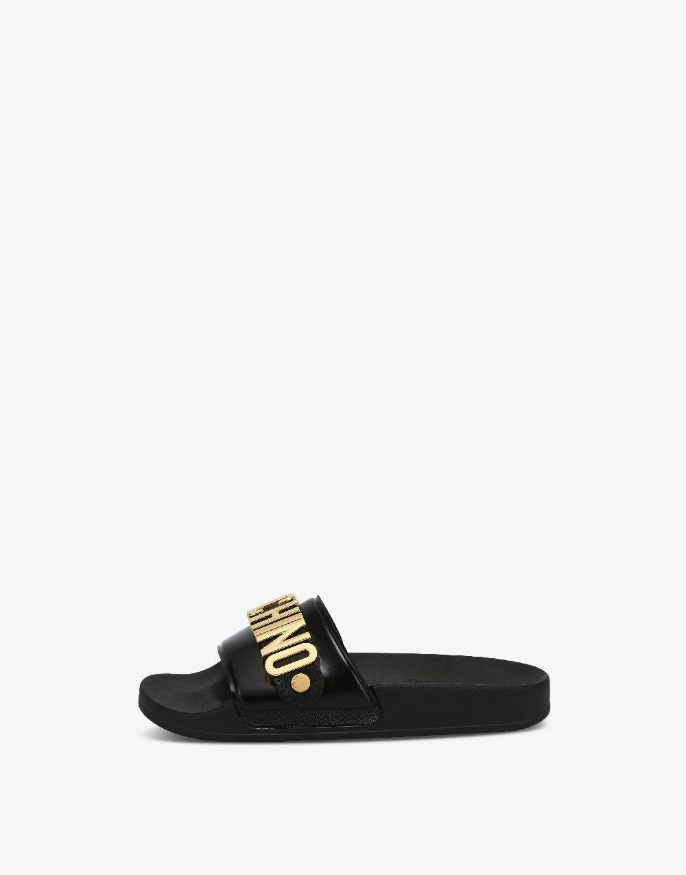 Love Moschino Slide Sandal In PVC Con Logo Lettering
