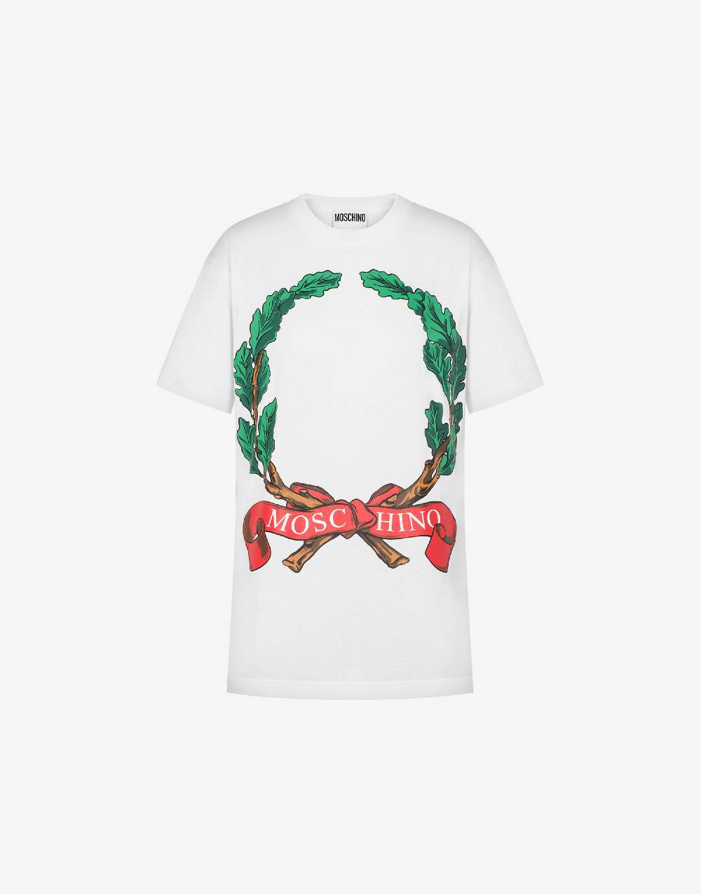 Love Moschino T-shirt in jersey organico Laurel Crown