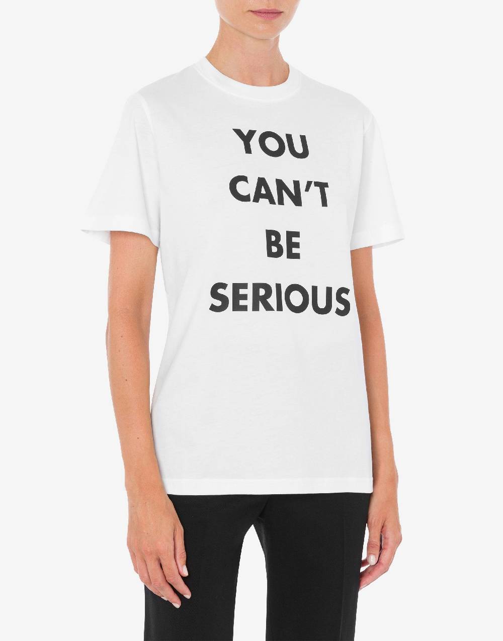 Love Moschino T-shirt In Jersey Organico You Can't Be Serious