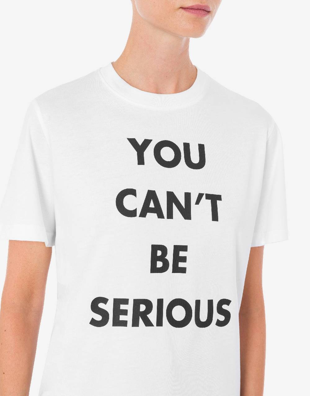 Love Moschino T-shirt In Jersey Organico You Can't Be Serious