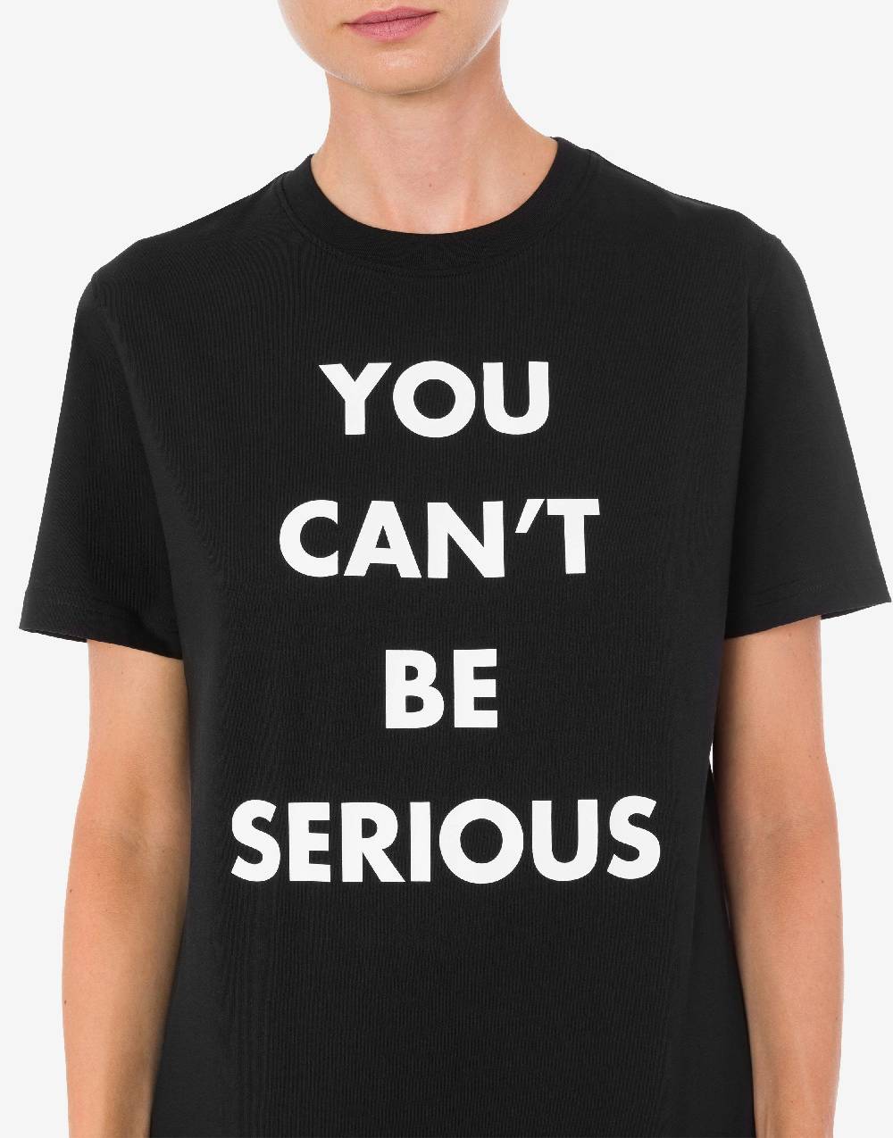 Love Moschino T-shirt In Jersey Organico You Can't Be Serious