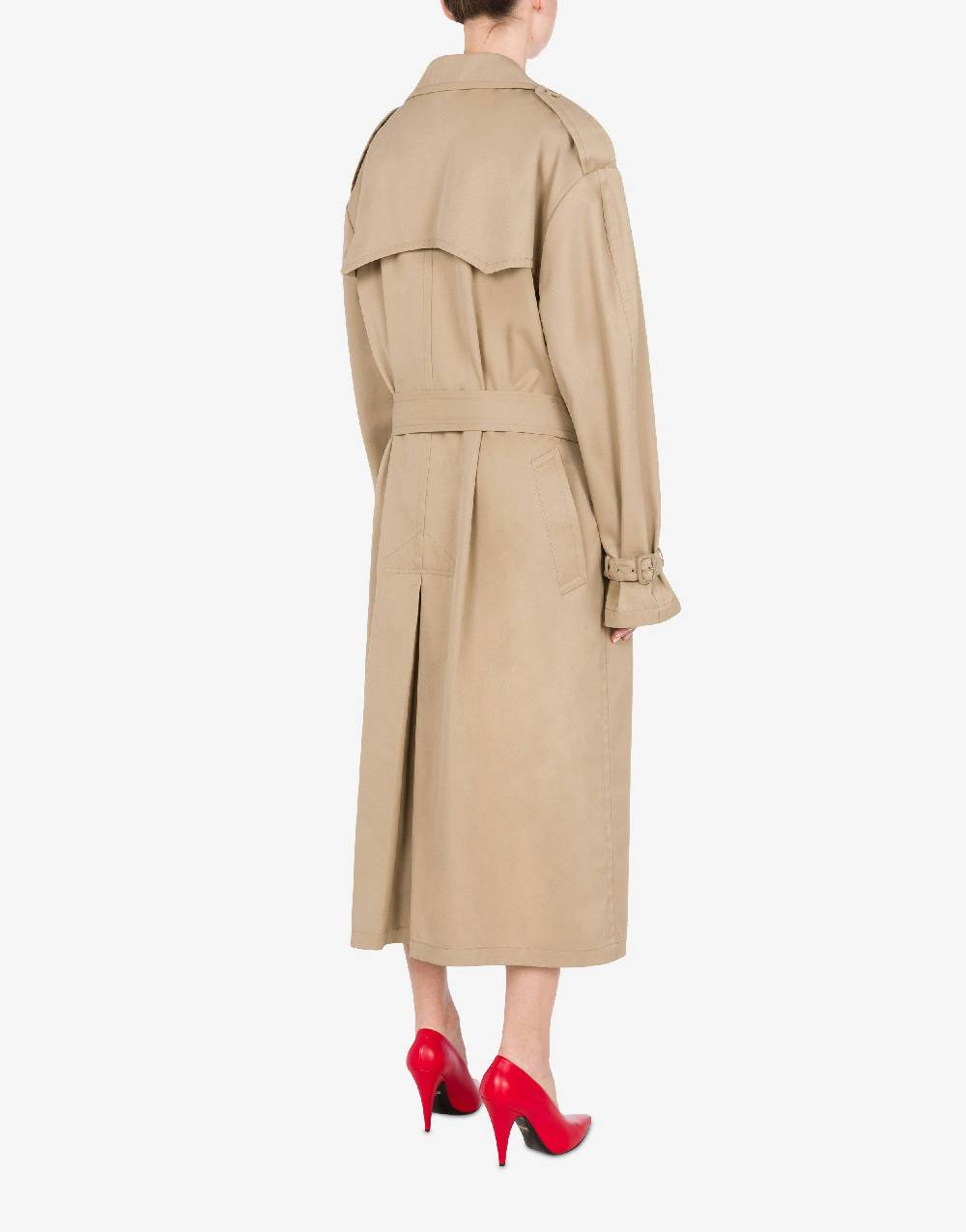 Love Moschino Trench In Gabardina Di Cotone E Nylon