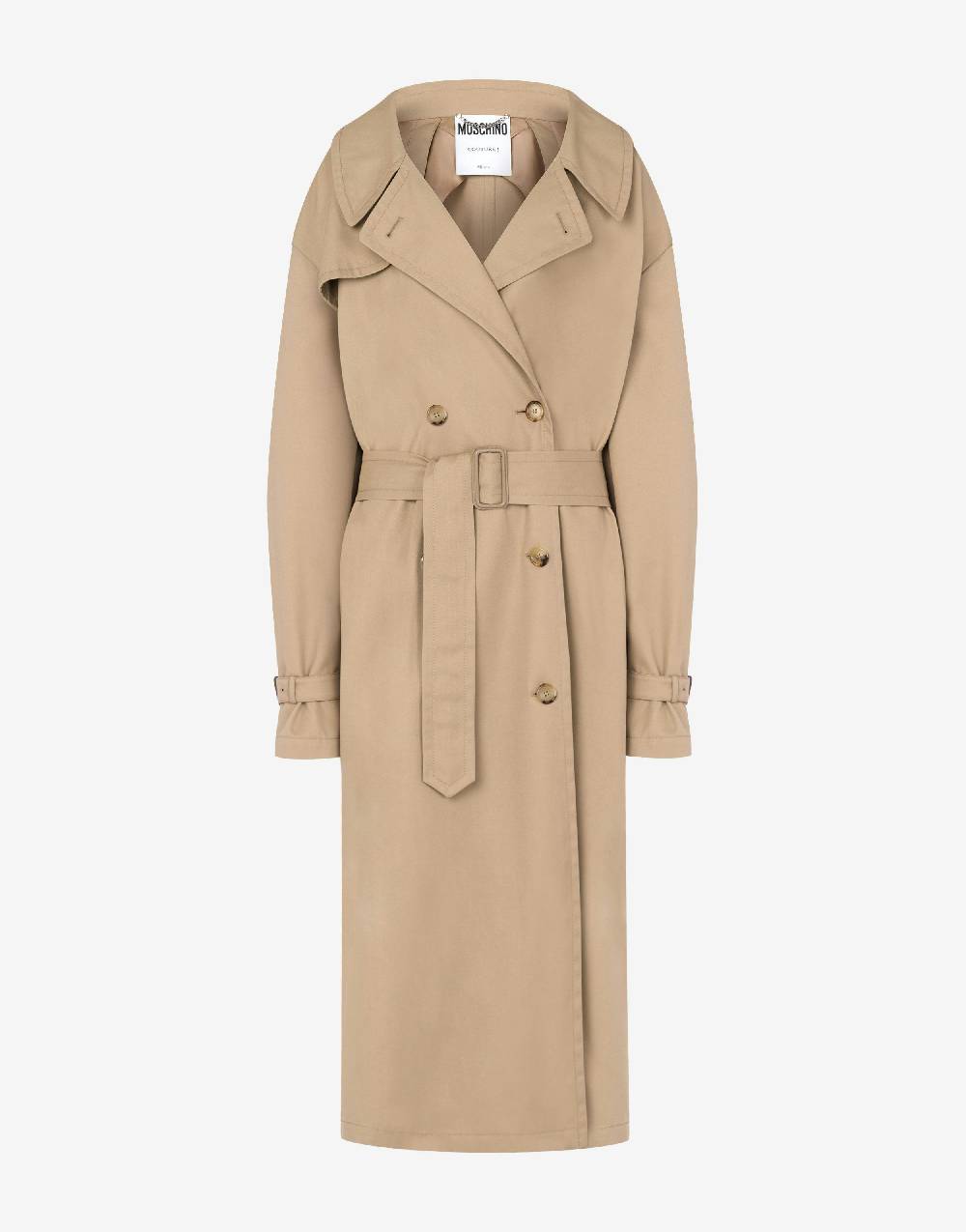 Love Moschino Trench in gabardina di cotone e nylon