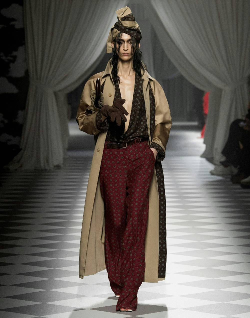 Love Moschino Trench Reversibile In Gabardina E Raso