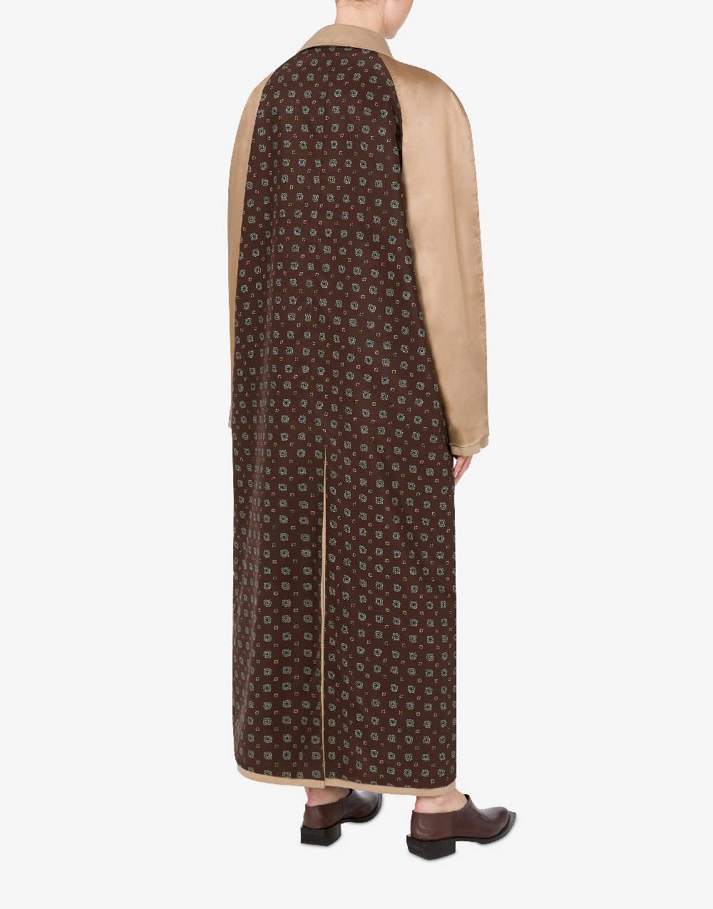 Love Moschino Trench Reversibile In Gabardina E Raso