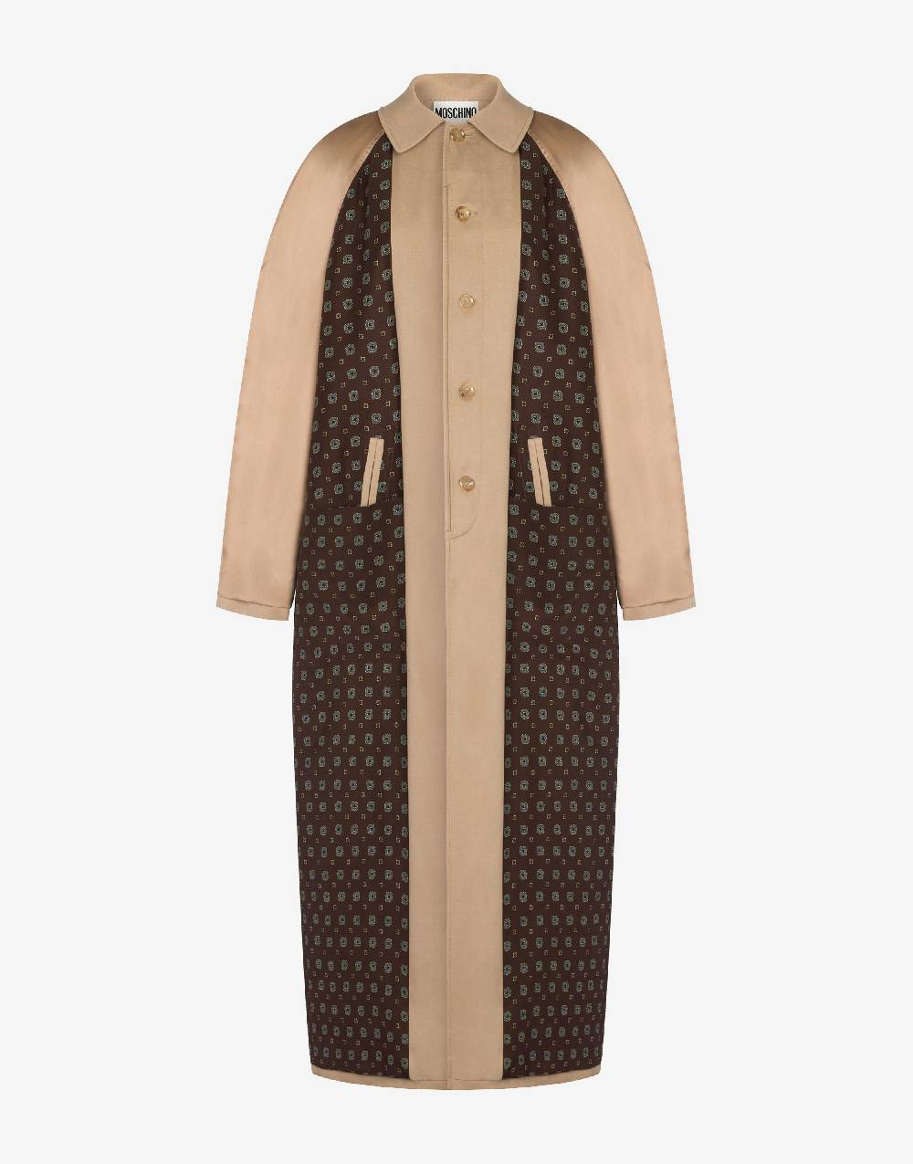 Love Moschino Trench reversibile in gabardina e raso