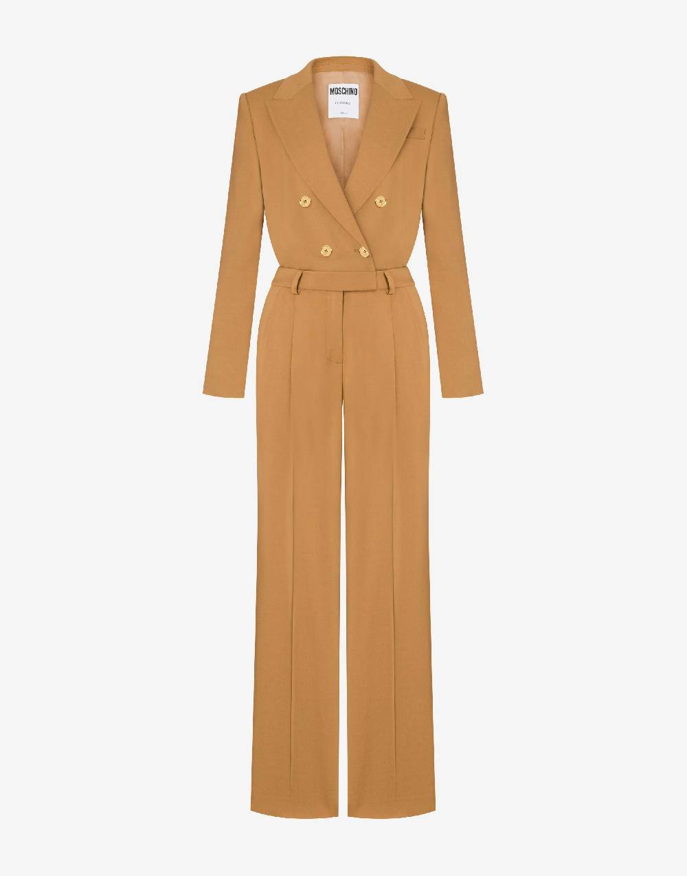 Love Moschino Tuta in diagonale di viscosa stretch Gold Buttons