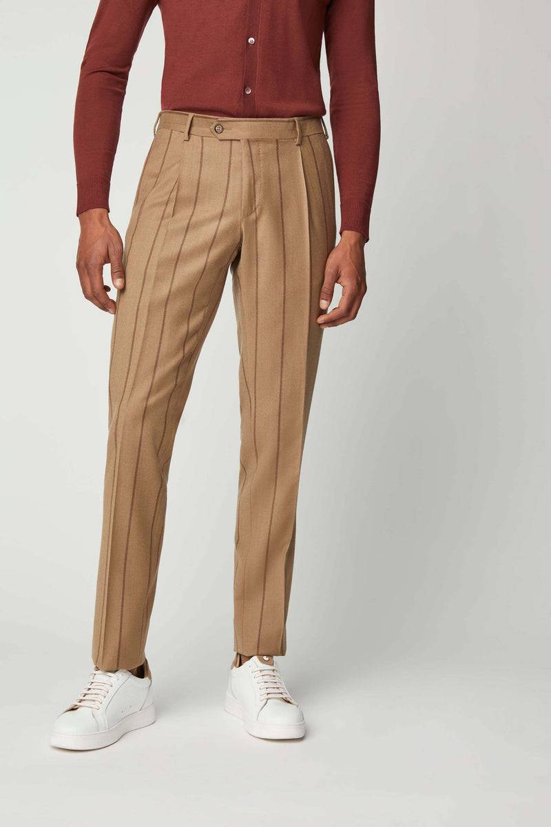 Lubiam Abito TOM Non Trattato Gessato Beige Abito TOM Non Trattato Gessato Beige