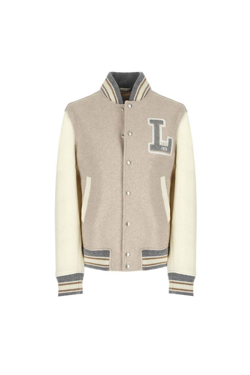 Lubiam Bomber Stile College In Jersey Con Patch Bomber Stile College In Jersey Con Patch