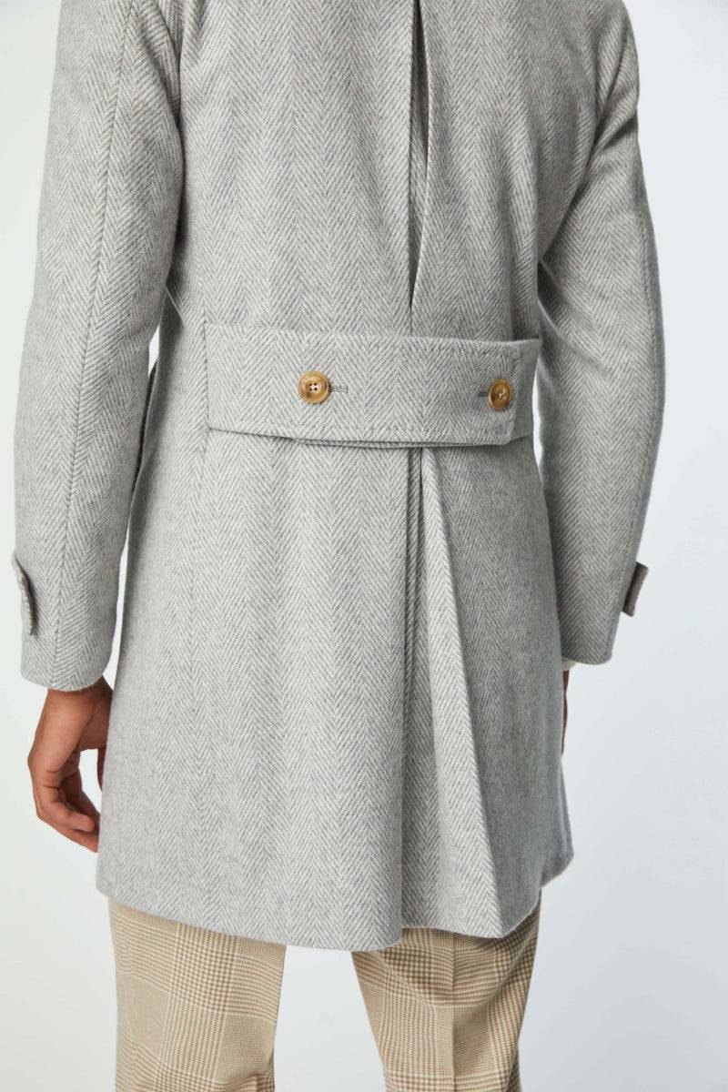 Lubiam Cappotto Chesterfield In Jersey Grigio Chiaro Cappotto Chesterfield In Jersey Grigio Chiaro