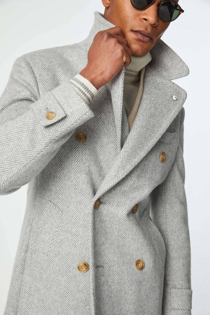 Lubiam Cappotto Chesterfield In Jersey Grigio Chiaro Cappotto Chesterfield In Jersey Grigio Chiaro