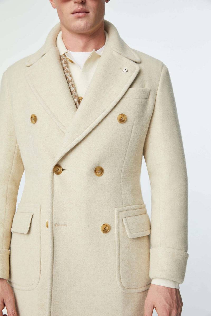 Lubiam Cappotto Doppiopetto Non Trattato Bianco Cappotto Doppiopetto Non Trattato Bianco