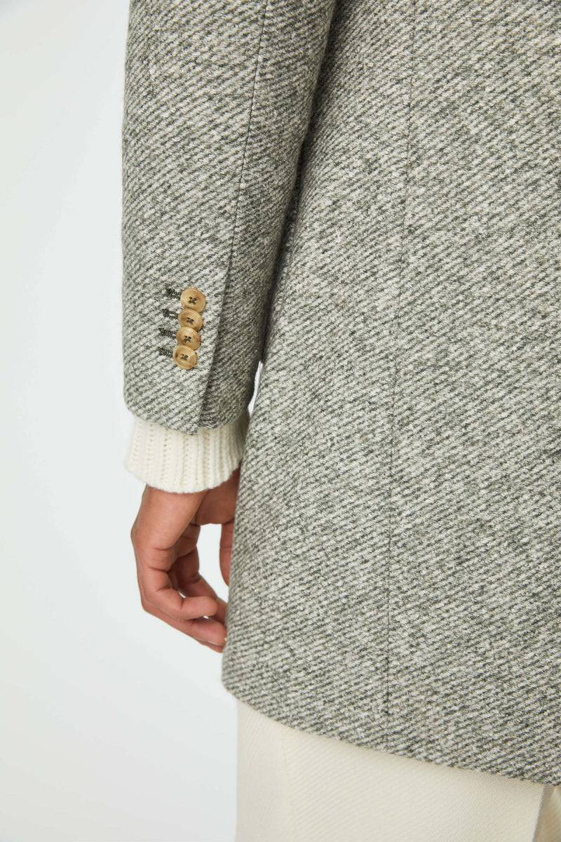 Lubiam Cappotto London In Jersey Verde Pastello Cappotto London In Jersey Verde Pastello