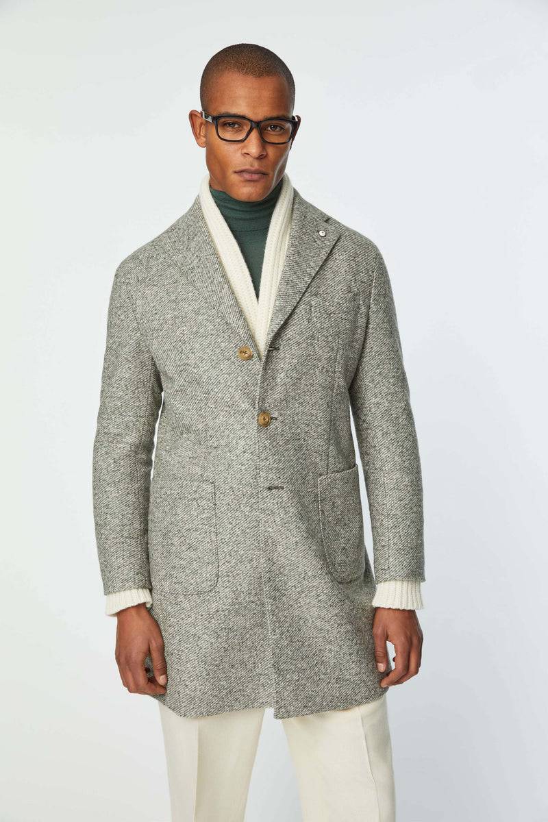 Lubiam Cappotto London in jersey verde pastello Cappotto London in jersey verde pastello