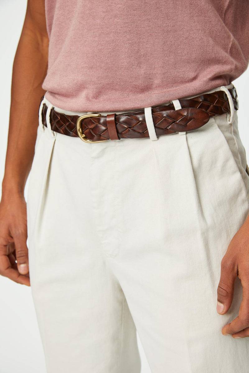 Lubiam Cintura In Cuoio Intrecciata Bufalo Cintura In Cuoio Intrecciata Bufalo