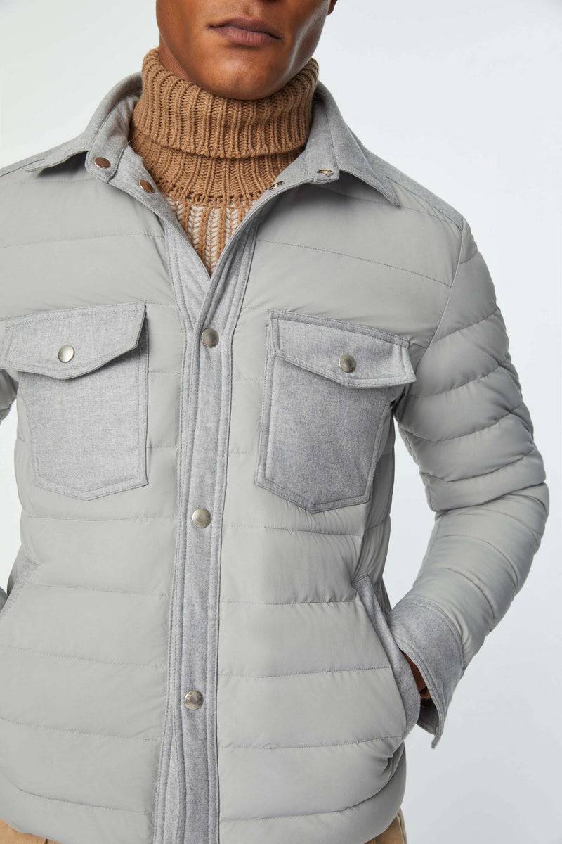 Lubiam Giacca Camicia Imbottita Grigio Ghiaccio Giacca Camicia Imbottita Grigio Ghiaccio