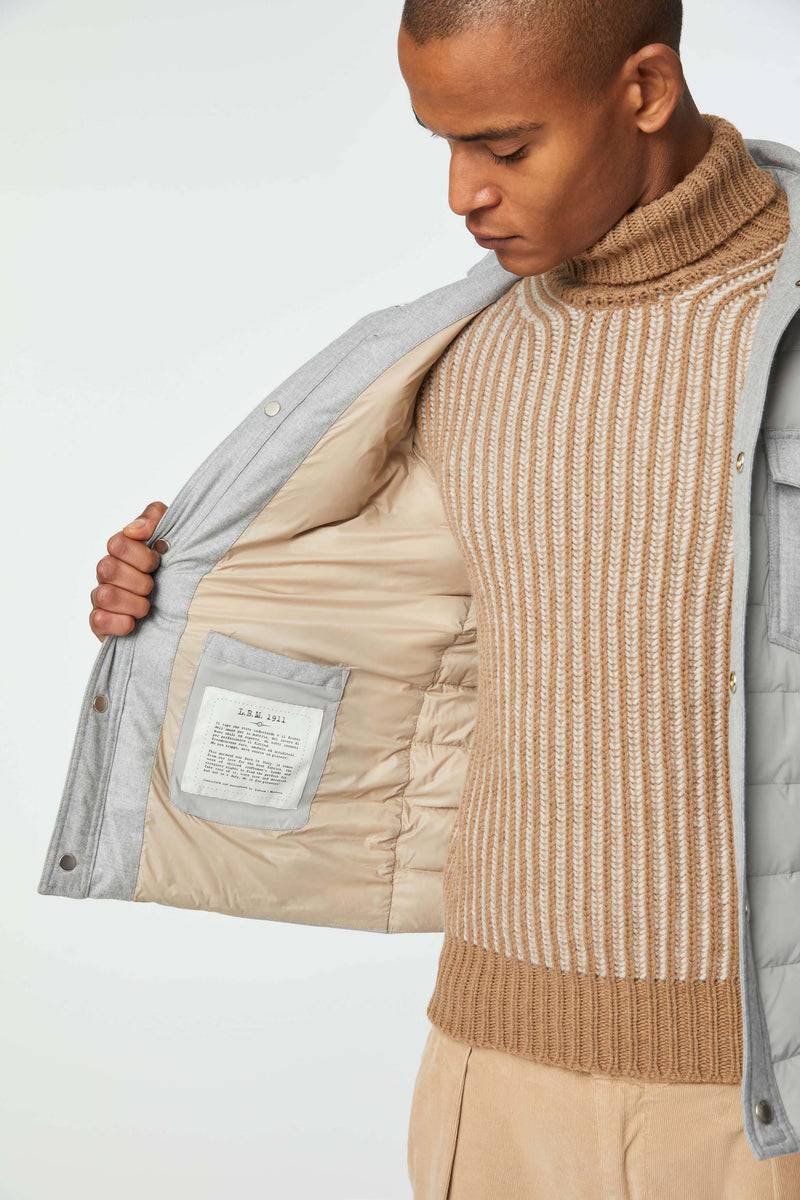 Lubiam Giacca Camicia Imbottita Grigio Ghiaccio Giacca Camicia Imbottita Grigio Ghiaccio