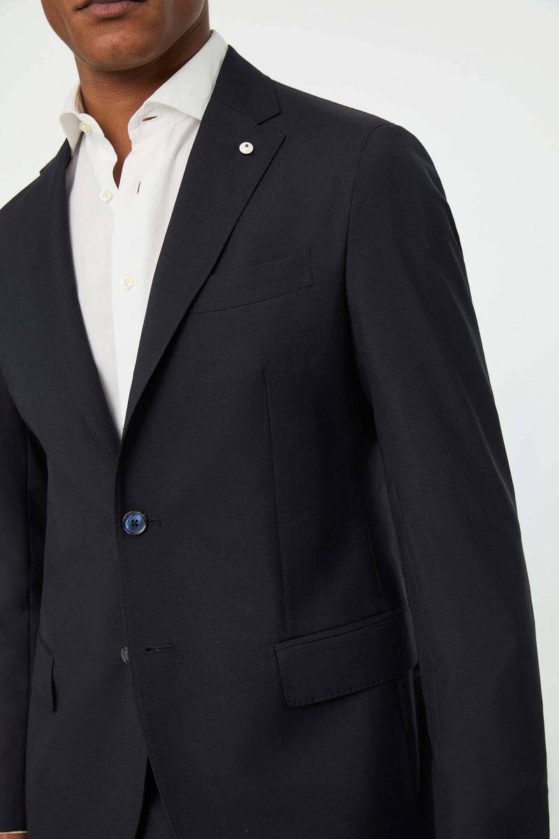 Lubiam Giacca Duetto JAMES Monopetto In Lana Blu Scuro Giacca Duetto JAMES Monopetto In Lana Blu Scuro