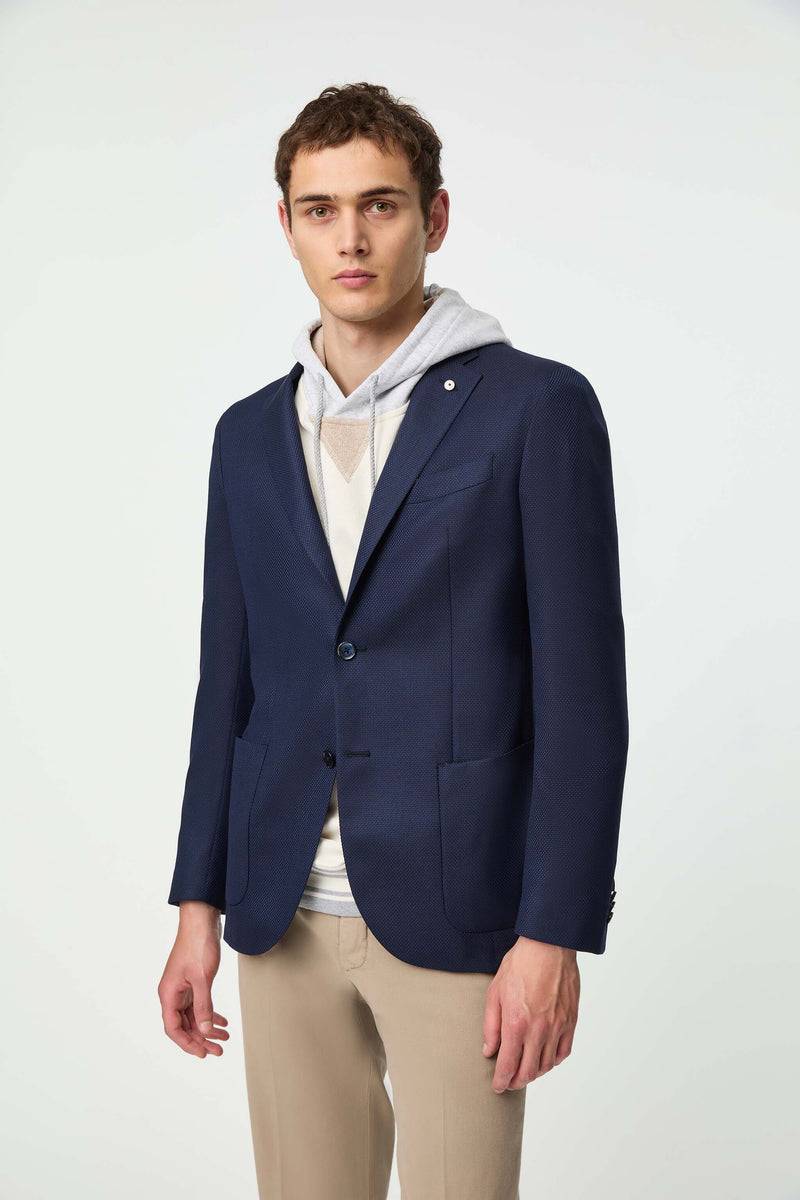 Lubiam Giacca JACK blu in lana vergine Giacca JACK blu in lana vergine