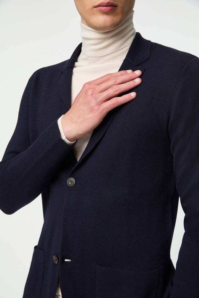 Lubiam Giacca JACK In Maglia Calata Blu Giacca JACK In Maglia Calata Blu