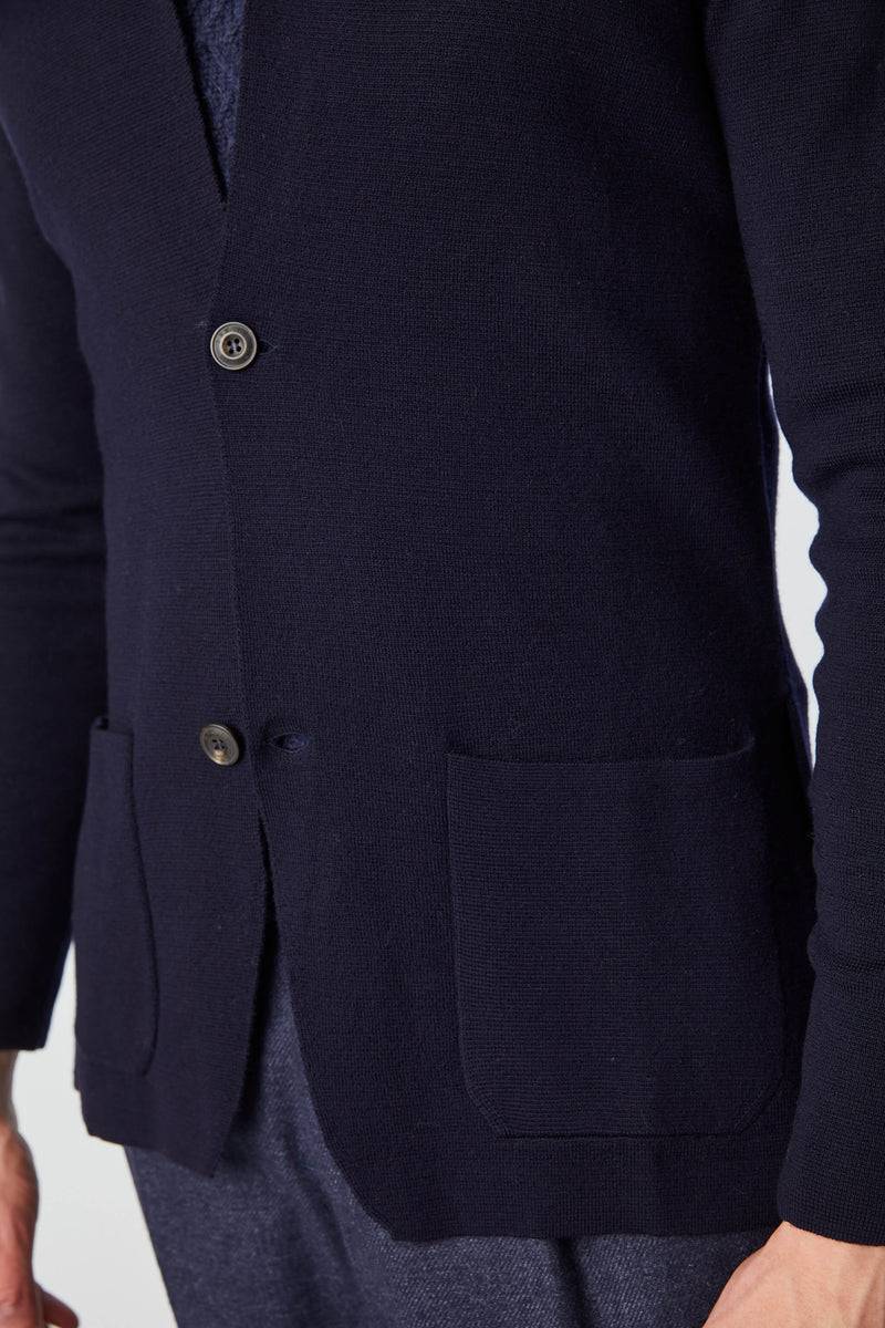 Lubiam Giacca JACK In Maglia Calata Blu Giacca JACK In Maglia Calata Blu